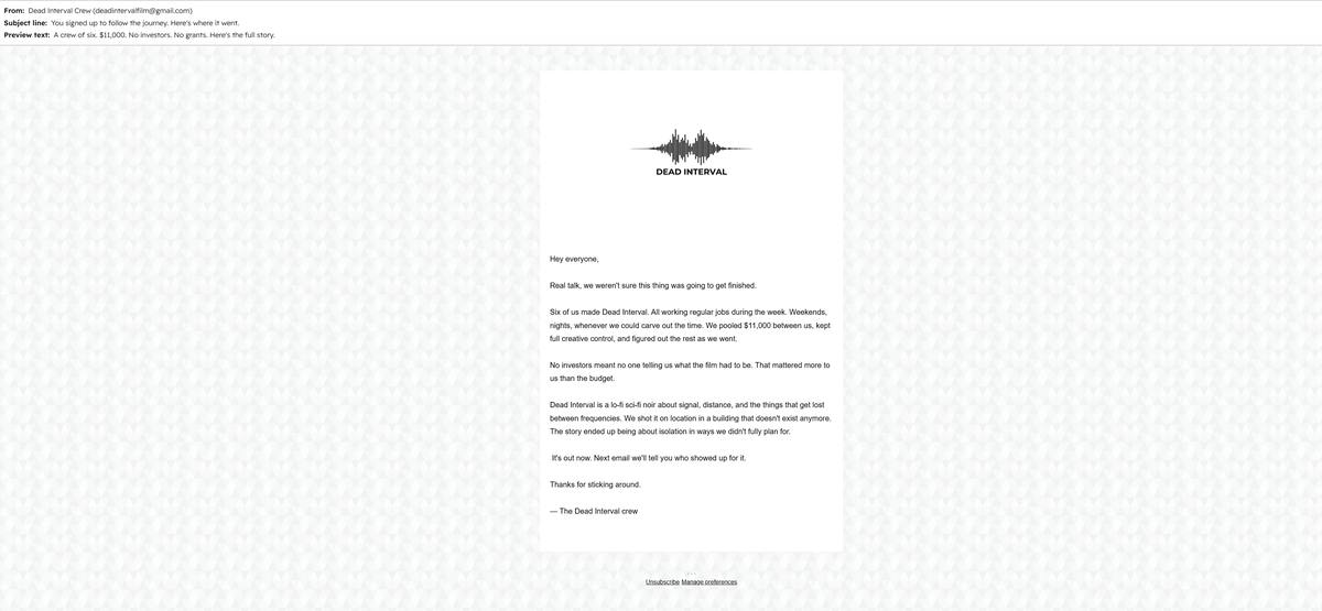 Email 01 preview